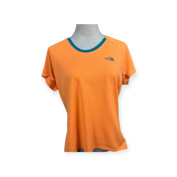 The North face performance crew neck orange with blue trim size XL - Picture 1 of 8